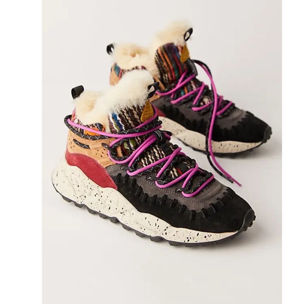 Free People X Flower Mountain Mori Mid Shearling Sneakers